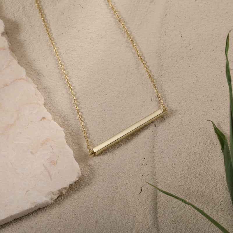 S.Leaf Gold Choker Necklace for Women Sterling Silver Dainty Gold Plated Layered Necklaces for Women Cubic Zirconia Necklace (Bar_Gold) - Image 2